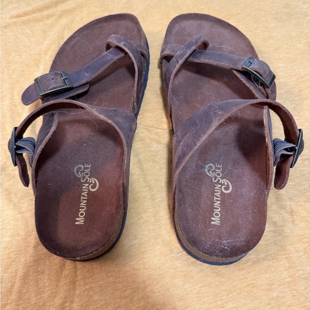 brown sandals